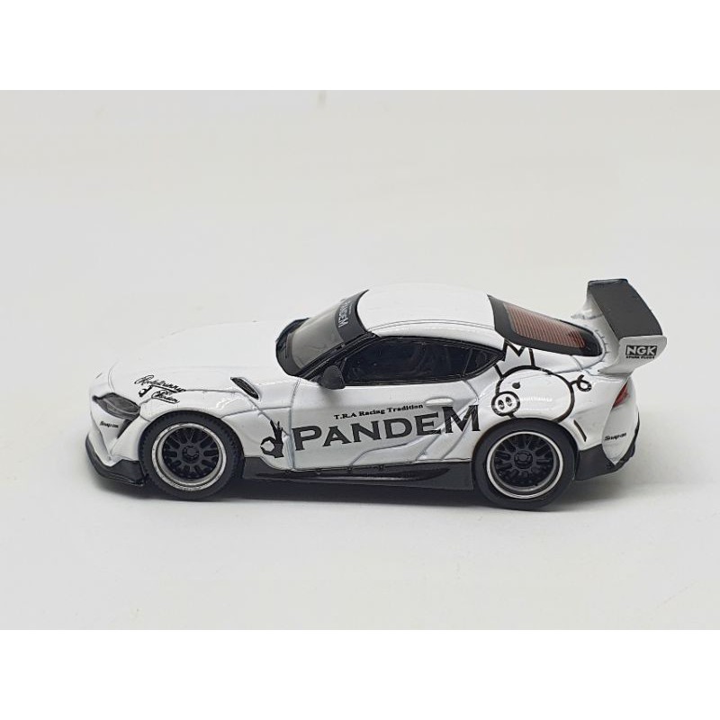 Xe Mô Hình Pandem Toyota GR Supra V1.0 White LHD 1:64 Mini GT (Trắng)