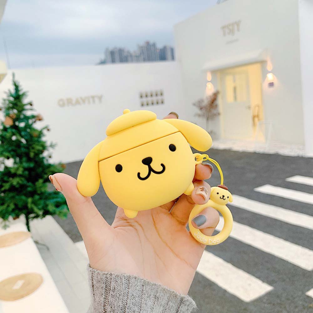 Vỏ bảo vệ hộp sạc tai nghe Airpods bằng silicone chống sốc hình Kuromi My Melody nhiều loại