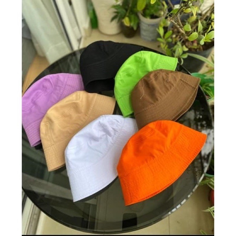 Nón bucket bo cụp trơn