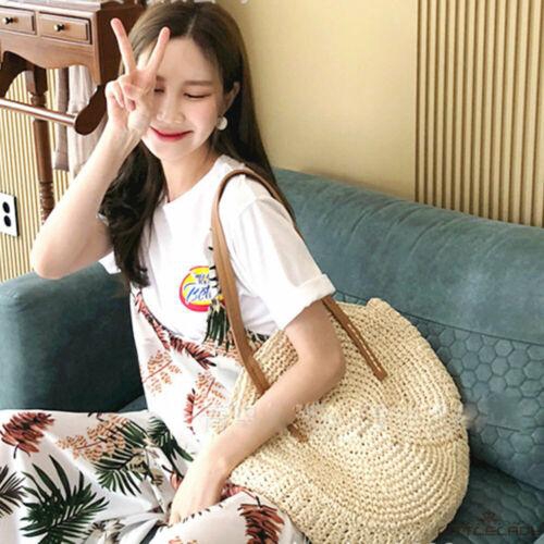 Túi đeo chéo đan mây hình tròn thời trang cho nữ
