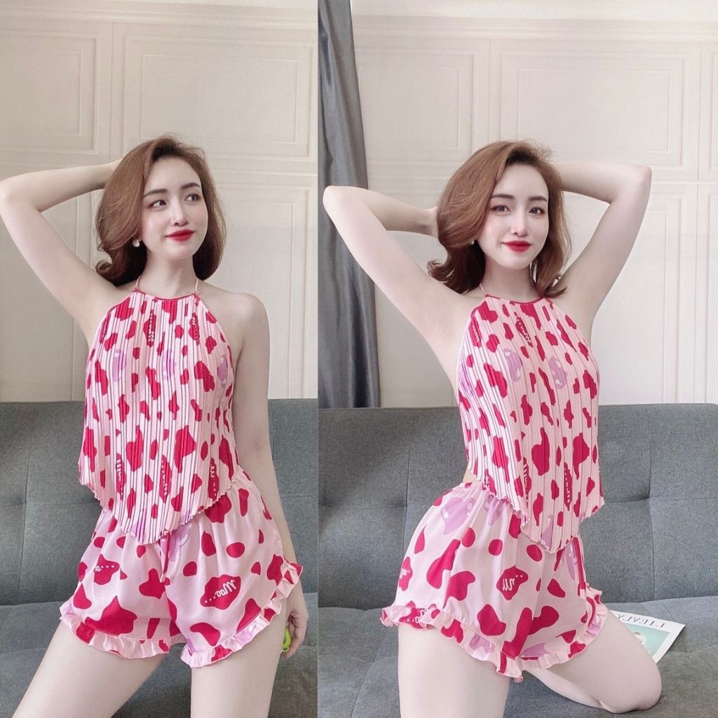 Đồ Ngủ Bò Sữa - Đồ Ngủ Sexy lụa Satin cao cấp mềm mại xinh xắn | BigBuy360 - bigbuy360.vn