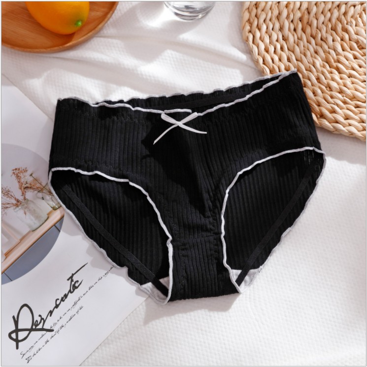 [Set 3 quần] Quần lót nữ cotton viền ren , quần xì kháng khuẩn xuất Nhật co dãn 4 chiều quyến rũ sexy M15 | BigBuy360 - bigbuy360.vn