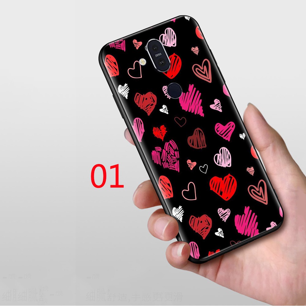 S-97 Love Heart Soft Silicone Case Casing for iPhone X 5 SE 5S 6 6s 7 8 Plus