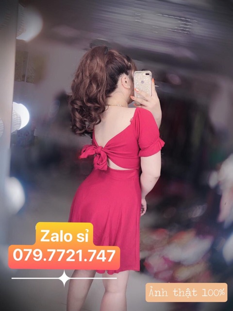 [Shop bigsize nữ] ĐẦM RÚT NGỰC HỞ LƯNG #bigsize 65-85kg - Shop Táo Đỏ Bigsize