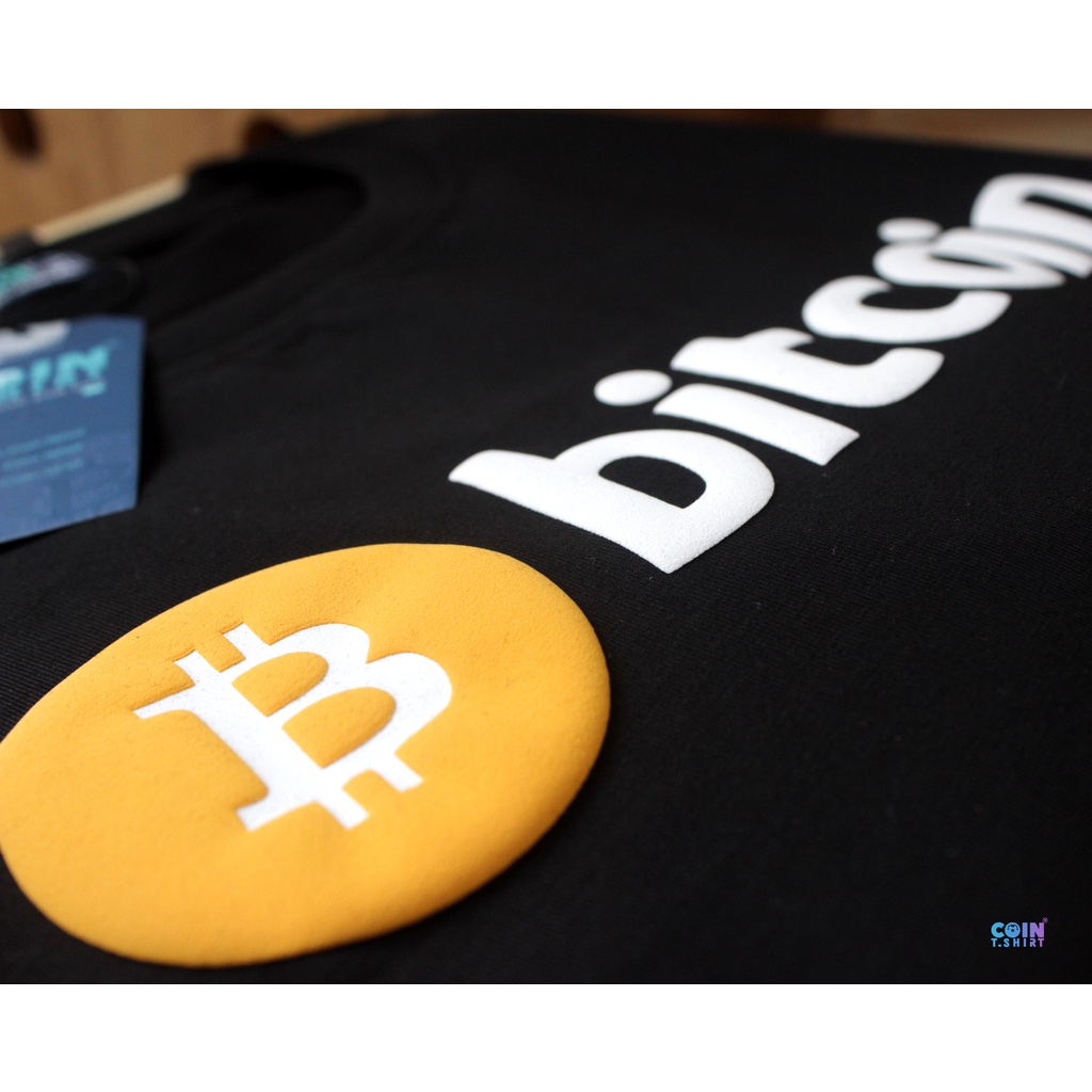 Áo Thun Bitcoin in nổi 3D cao cấp. Binance, CoinTshirt, Crypto