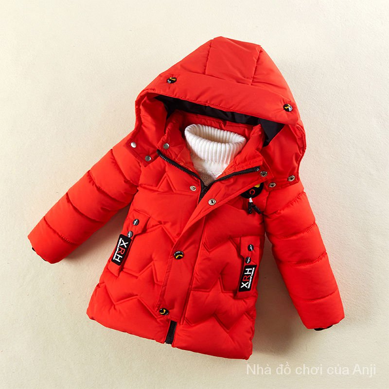 Children Overcoat Costumes winter kids Boy Down Clothes Cotton Thick Cotton Jacket Handsome Children Long Coat