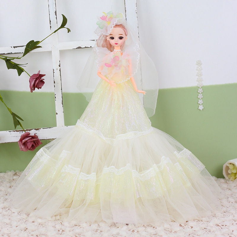 Búp bê barbie có khớp 30cm giá rẻ,đồ chơi cho bé gái phát triển trí tuệ ANDAKIDS AD876