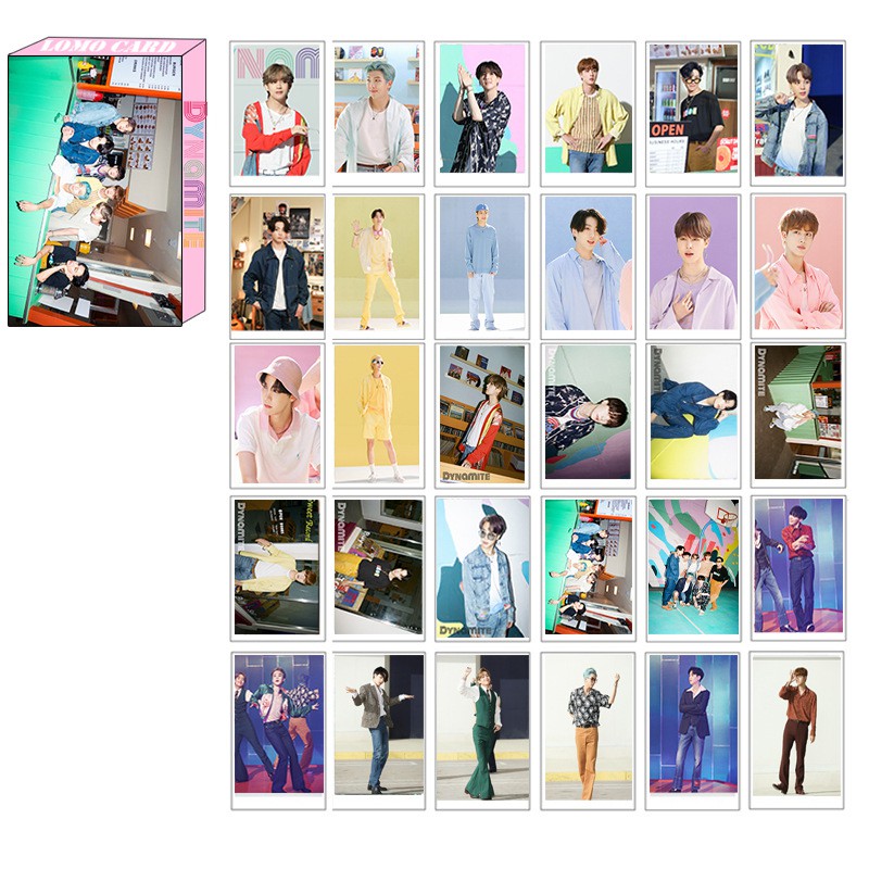 Lomo card BTS Thẻ ảnh nhóm nhạc Kpop BTS Dynamite