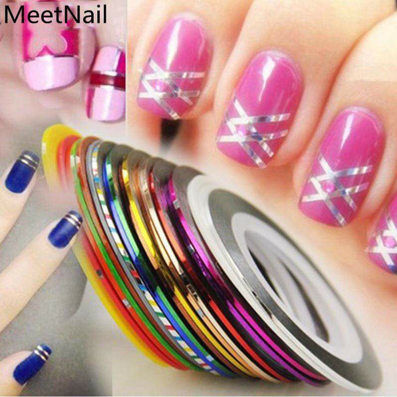 Set dây line kim tuyến trang trí nail