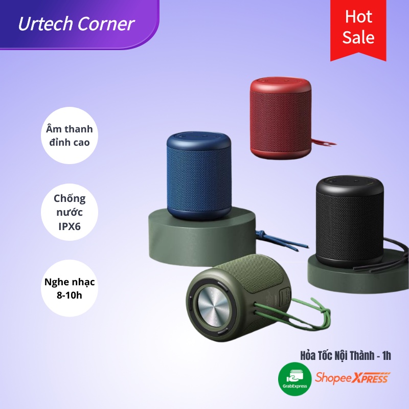 Loa bluetooth không dây Remax RB-M56 Urtechcorner chất âm hay nghe nhạc liên tục 20h công suất 10W chống nước