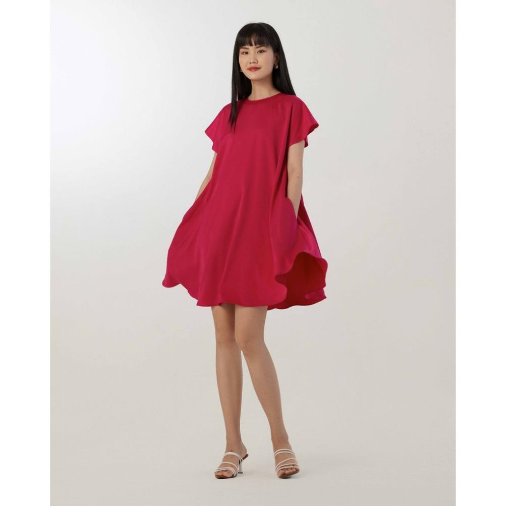 Đầm lụa dáng chữ A tùng xoè rộng Mauve A dress -KJH(*