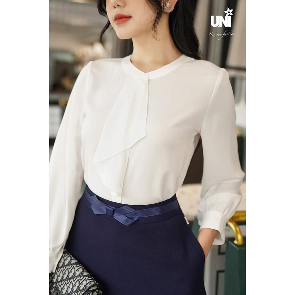 Áo Sơ Mi Nữ Cổ Tàu Tay Bo Cao Cấp 2A575 - UNI KOREAN FASHION