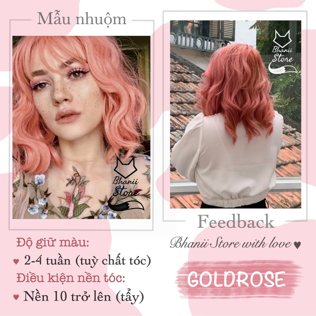 Thuốc nhuộm tóc Tone Màu Hồng bhanii store