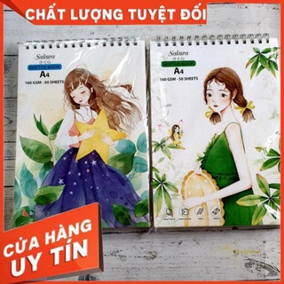 Sổ vẽ a4 20*30cm, sketch book (50 tờ)