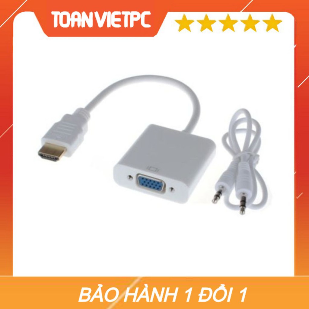 Cáp chuyển HDMI sang VGA có audio | HDMI to VGA có cổng audio 3.5mm