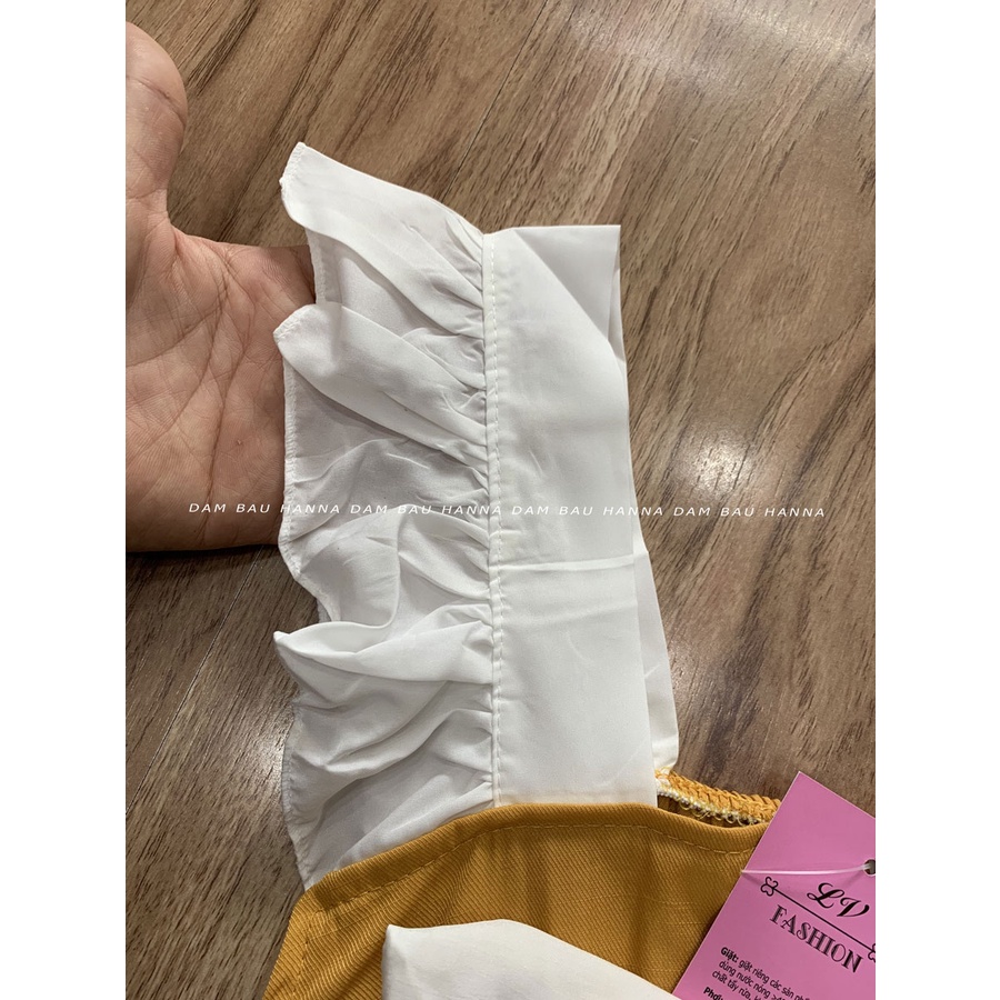[HANNA] Đồ Bộ  Cho Mẹ Bầu Xinh Mặc Ở Nhà Quần Đùi Vải Lụa Đũi Hàn Cao Cấp Mềm Mát Free Size 40-70kg Đường May Chắc Chắn