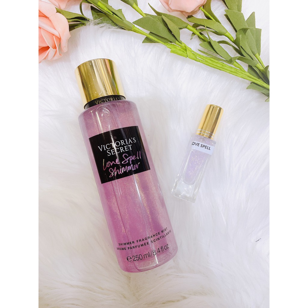 [ 10ml ] XỊT THƠM NHŨ VICTORIA SECRET Body mist Love Spell shimmer - 3WICK STORE