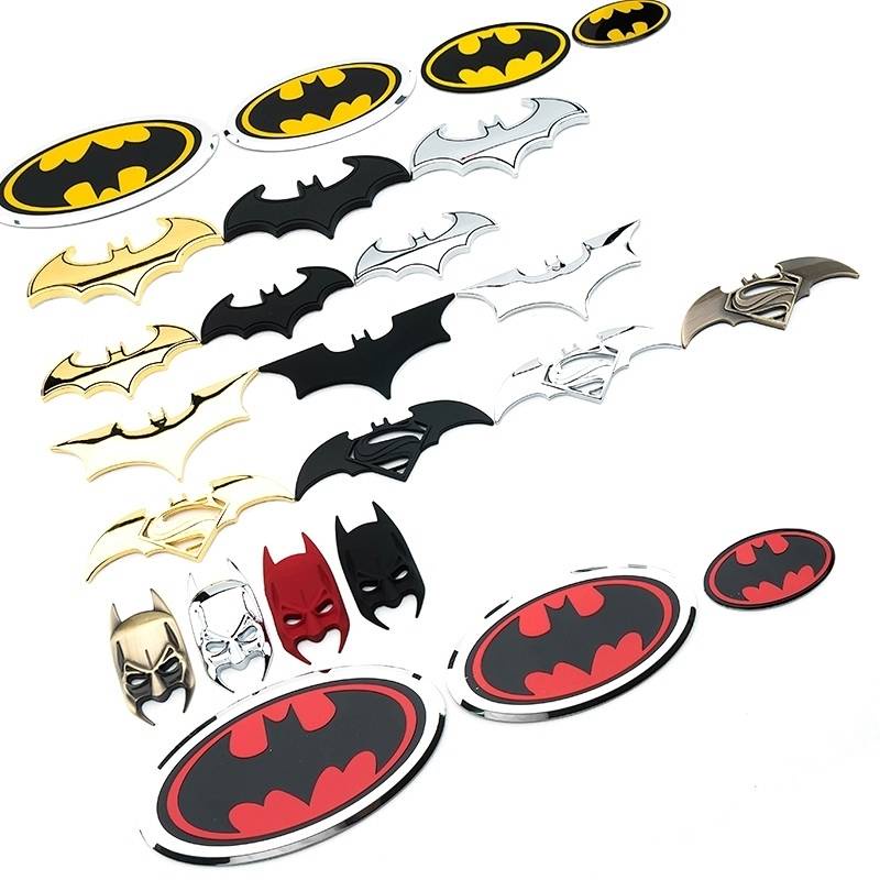Miếng dán trang trí xe ô tô hình logo batman bằng hợp kim nhôm