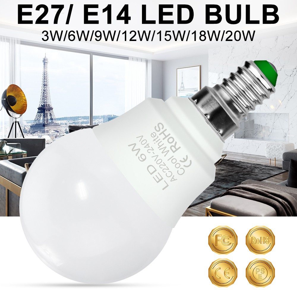 Bóng LED ngô E27 220V/240V, E14, 3W-20W, tiết kiệm năng lượng, dùng chiếu sáng trong nhà