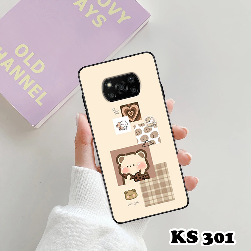 Ốp lưng Poco M3 - Poco X3 - Poco X3 Pro - Ốp in hình gấu &amp; thỏ đang yêu - lưng nhám viền TPU cao cấp