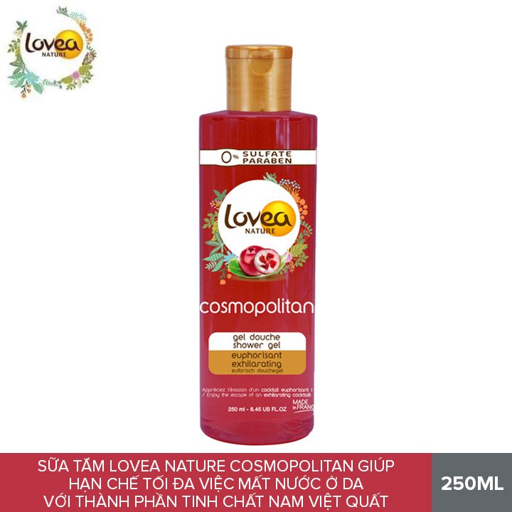 Sữa tắm Lovea Nature Cosmopolitan – 250ml tinh chất từ nam việt quất