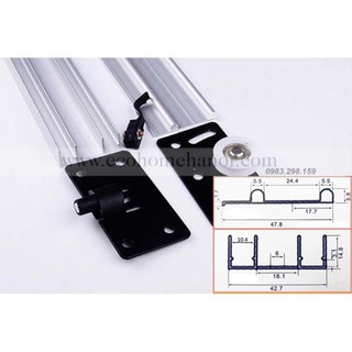 RAY CỬA LÙA HỆ EI (GỒM RAY TRÊN VÀ RAY DƯỚI)