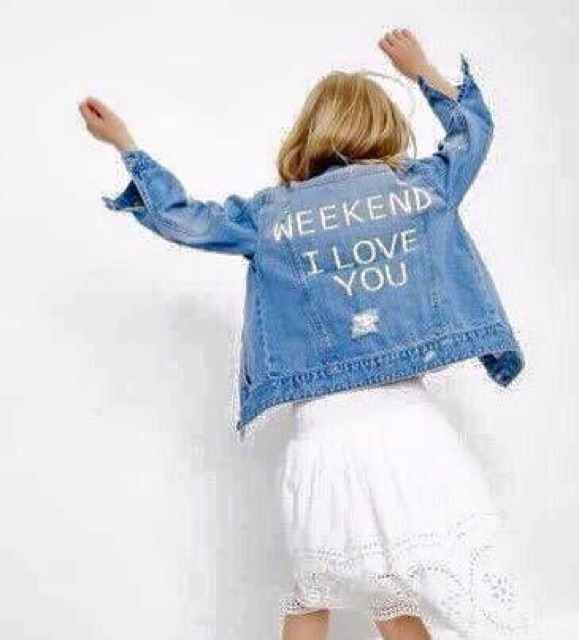 Áo khoác jean Zara size 6 va 9/10y