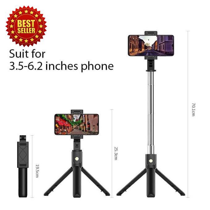 Gậy Chụp Ảnh Tự Sướng Kết Nối Bluetooth Kèm Điều Khiển Từ Xa | BigBuy360 - bigbuy360.vn