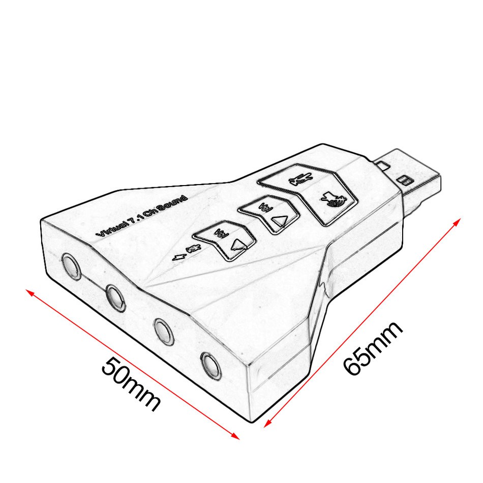 (orb) Card Âm Thanh 7.1 Cổng Usb 3.5mm