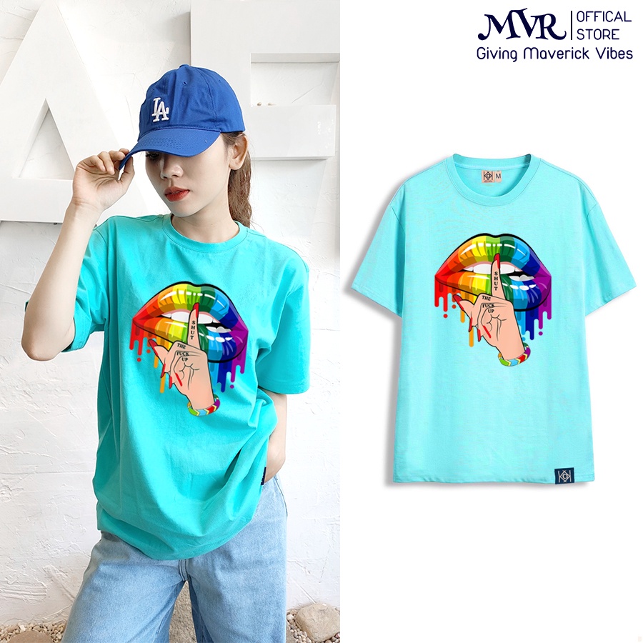 Áo Thun Môi 7 Màu Im Lặng - Phông Unisex Nam Nữ LGBT Áo Cặp Bi Gay Les Chính Hãng MVR KK6009