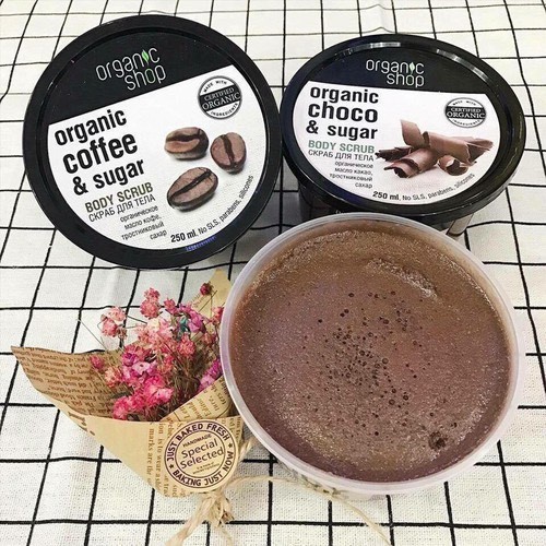 Tẩy da chết [Sạch 100%- Auth] Tẩy da chết body Organic Shop dưỡng da trắng sáng của Nga | BigBuy360 - bigbuy360.vn