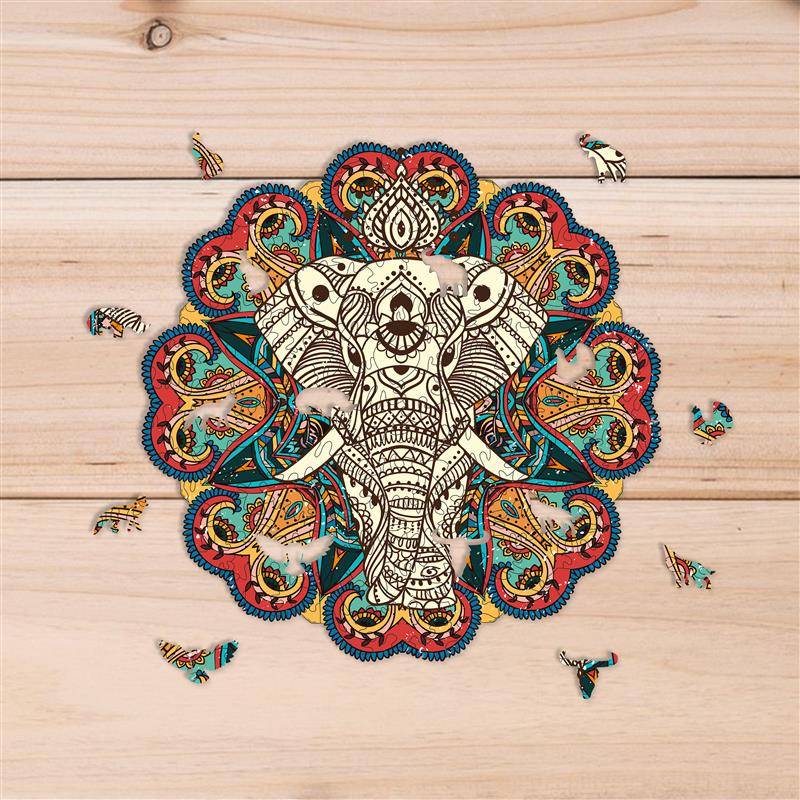 Bộ xếp hình gỗ đồ chơi Thegioipuzzle ghép hình puzzle con vật- Con Voi
