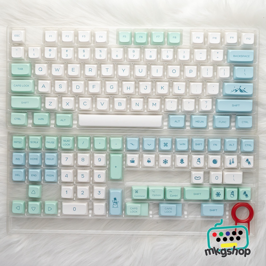Keycap XDA Winter, nhựa PBT in nhiệt dyesub, 133 nút bàn phím cơ