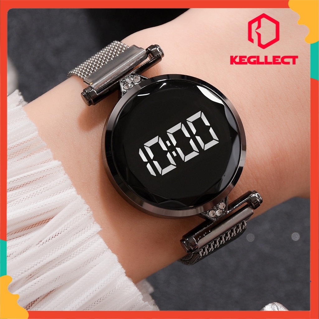 Kegllect Đồng Hồ Điện Tử Mặt Số Nhỏ Dây Hợp Kim Nam Châm Thông Dụng