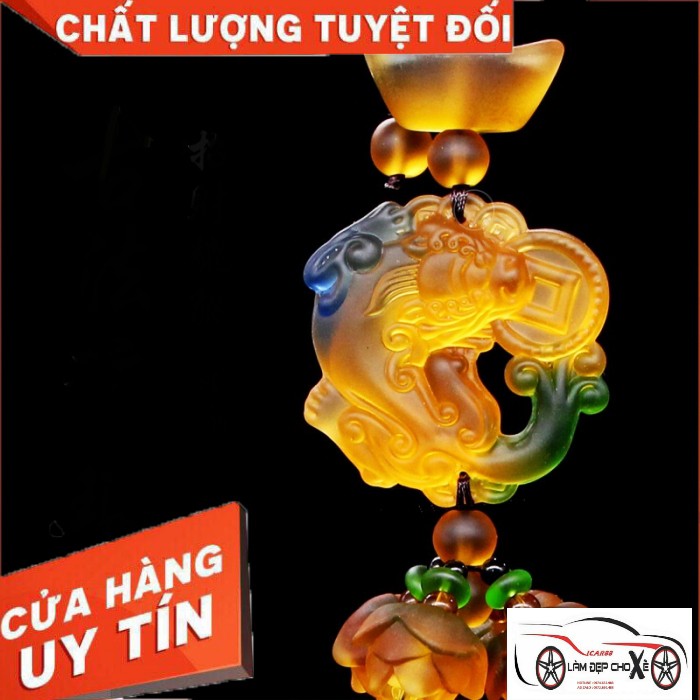 {Hàng chính hãng} Khánh Ngọc Tỳ Hưu Ngậm Tiền Phong Thủy Treo Trên Xe Hơi, Ô Tô , Xe Khách  IC10