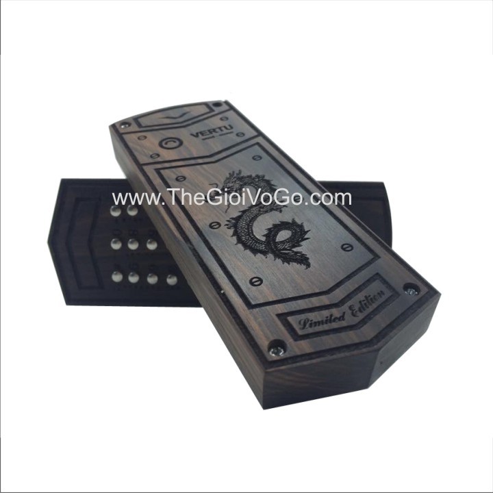 Vỏ gỗ điện thọai 1110i - Họa tiết VT - Gỗ Mun
