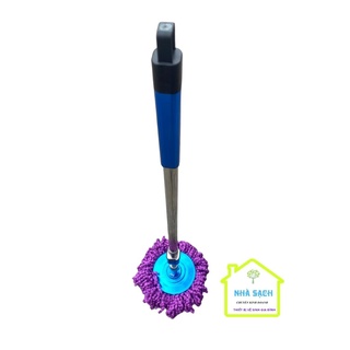 Cây lau nhà 360 độ inox thái lan t09 plus kèm bông lau nhà, cây lau nhà thông minh bông tròn đa năng.