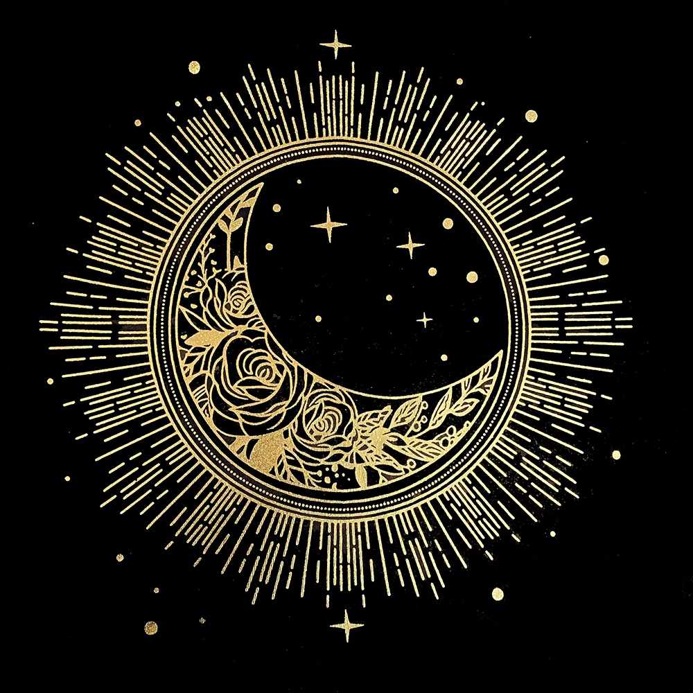 Altar Tấm Vải Vuông Hình Ngôi Sao Mặt Trăng Mặt Trăng Phù Thủy Bài Tarot