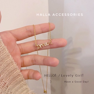 Dây chuyền vòng cổ choker titan màu gold dream halla dc125