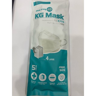 KHẨU TRANG KF94, KHẨU TRANG CON CÁ, KHẨU TRANG 4D KG MASK (BỌC 5 CÁI)