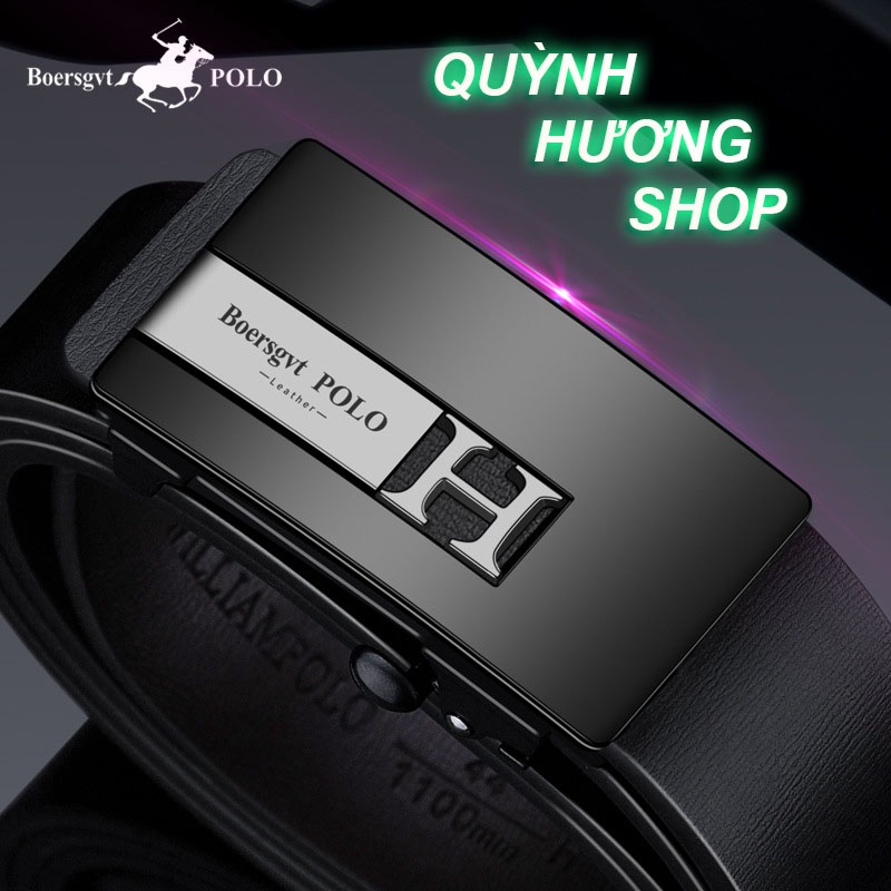 Thắt lưng da nam-dây nịt nam da bò 2 lớp FAIAOEPOLO - Full hộp  cao cấp