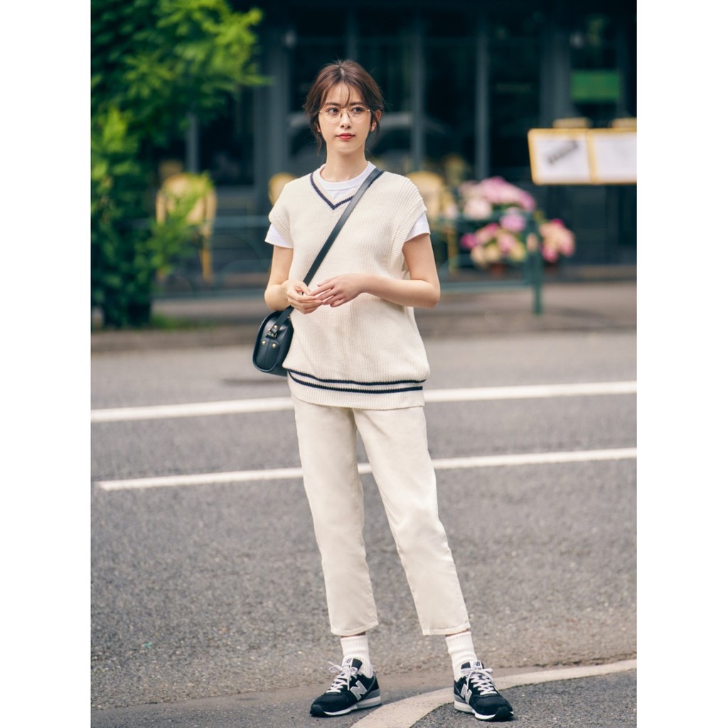 (UNIQLO Nhật chính hãng) Nam & Nữ - Áo Gi-Lê len dáng rộng Oversize cổ tim (cổ V) | BigBuy360 - bigbuy360.vn