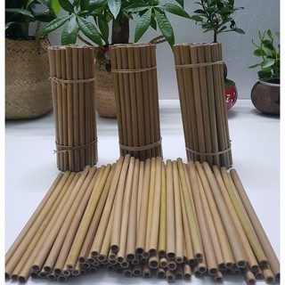 SET 50 Ống hút tre loại II ,thích hợp với mọi loại đồ uống - Bamboo straw