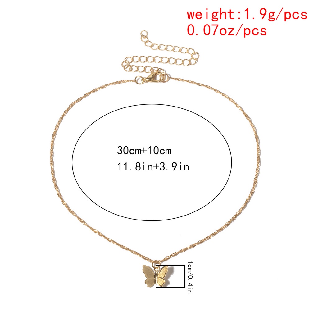 Dây Chuyền Hợp Kim Mặt Hình Bướm Xinh Xắn Cho Nữ
