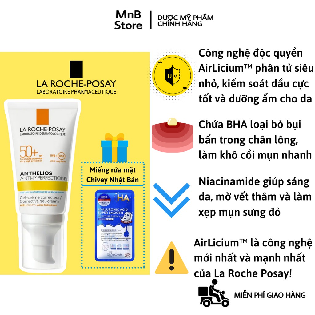 Kem chống nắng La Roche Posay Anthelios Anti Imperfections chuyên dụng cho da dầu mụn - MnB Store | BigBuy360 - bigbuy360.vn
