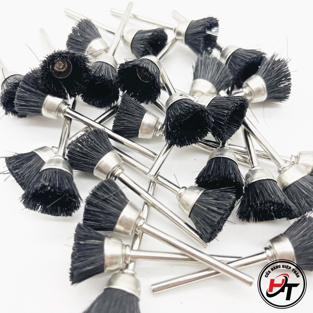 Chổi đánh rỉ sắt đánh bóng lông ngựa mềm sét inox chuôi 3mm CDR-3MM