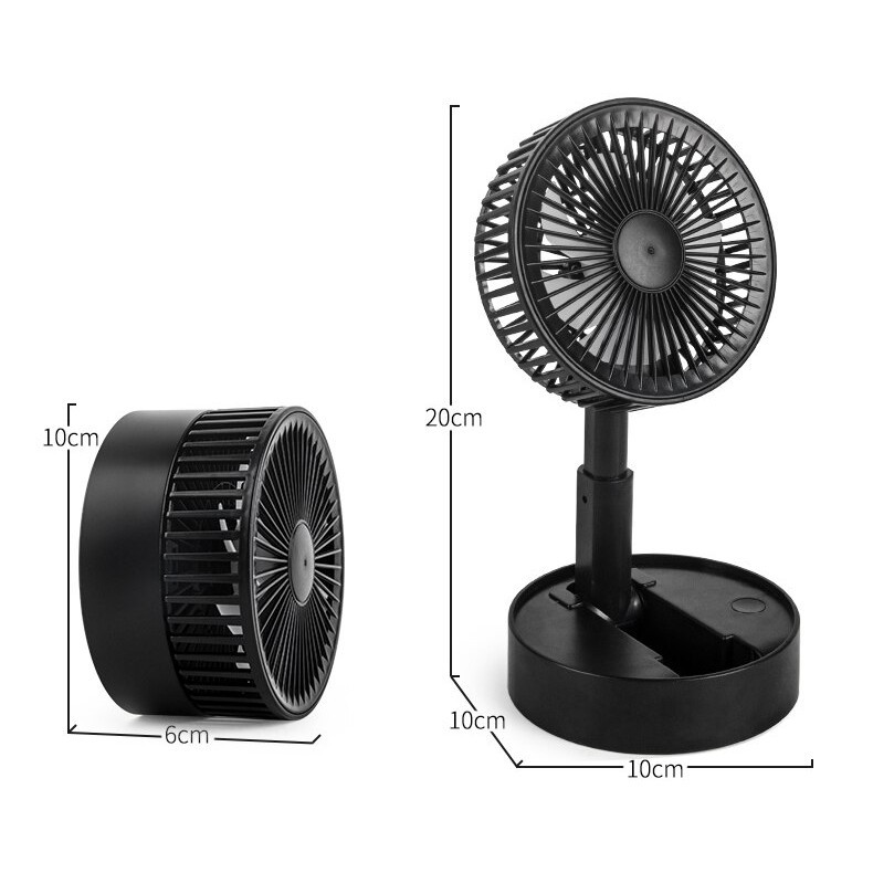 Quạt Mini Để Bàn Sạc Tích Điện Gấp Gọn Fan A9, Siêu Tiện Dụng 3 Cấp Độ , Siêu Mát Cho Mùa Hè 2021