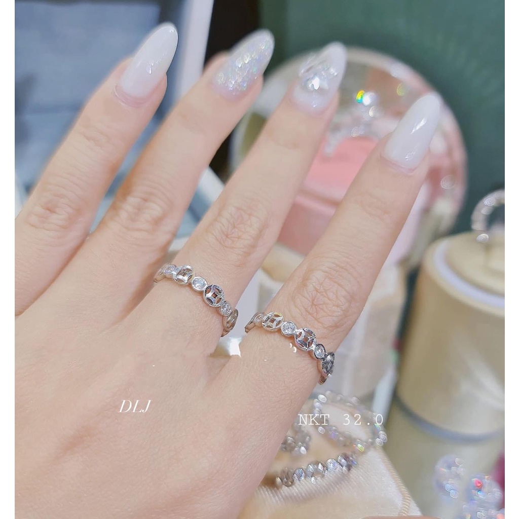 Nhẫn nữ kiểu mới bạc chuẩn MC