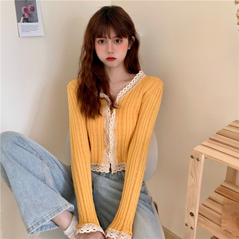 Áo Nữ Tay Dài Cổ Chữ V Thời Trang Quyến Rũ | BigBuy360 - bigbuy360.vn