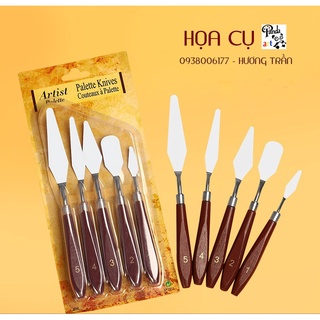 Bộ bay 5 cây, bay pha màu, Palette Knives set 5_Panda art